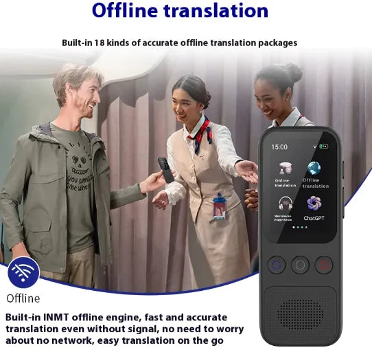 AI TRANSLATOR - 138 Languages Translation , Offline Translation Option -No WiFi Needed