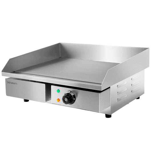 Devanti Commercial Electric Griddle BBQ Grill Pan Hot Plate Stainless