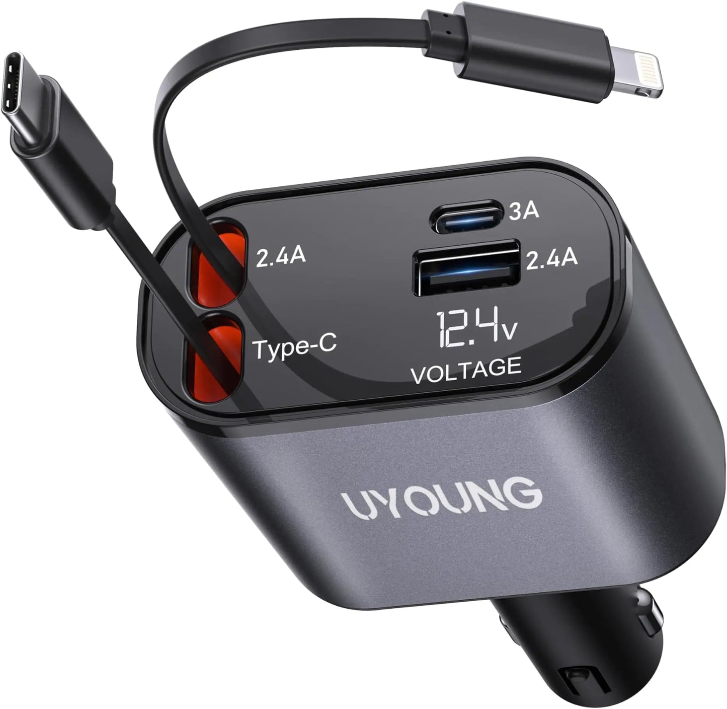 4 IN 1 Retractable Car Charger