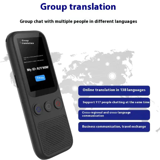 AI TRANSLATOR - 138 Languages Translation , Offline Translation Option -No WiFi Needed